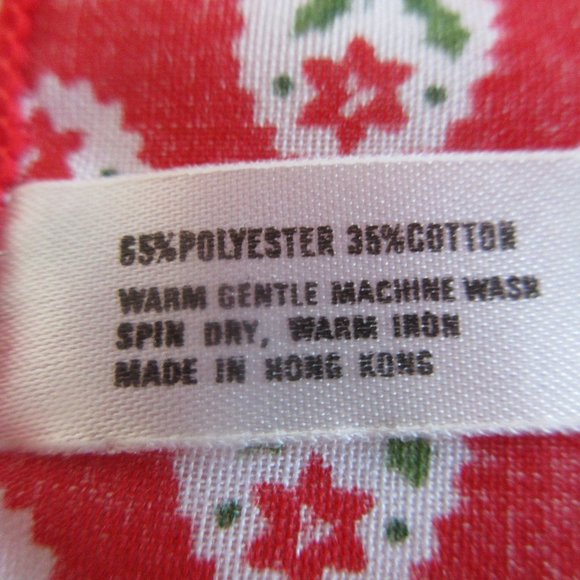 Vintage Rare Red Cloth Napkins (4) Square 13" Floral Pattern Design Hong Kong - Picture 6 of 6